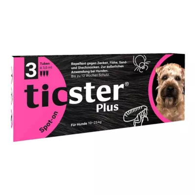 Ticster Plus Solución puntual para perros 10-25kg (3x3 ml)