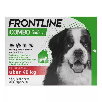 FRONTLINE COMBO contra garrapatas y pulgas en perros XL (40-60 kg), 3 piezas
