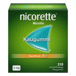 NICORETTE 2 mg de chicle de fruta fresca, 210 unidades