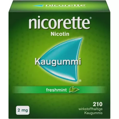 NICORETTE Chicle de menta fresca de 2 mg, 210 unidades