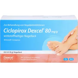 CICLOPIROX Dexcel 80 mg/g principio activo laca de uñas, 6,6 ml