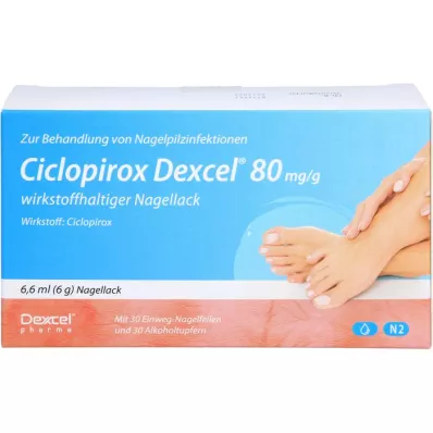 CICLOPIROX Dexcel 80 mg/g principio activo laca de uñas, 6,6 ml