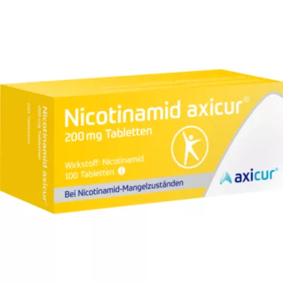 NICOTINAMID axicur 200 mg comprimidos, 100 uds