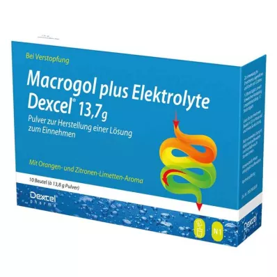 Macrogol más electrolitos Dexcel 13,7 g Ple, 10 st
