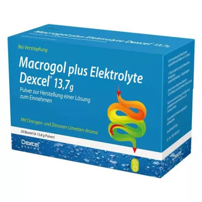 Macrogol más electrolitos Dexcel 13,7 g Ple, 20 st