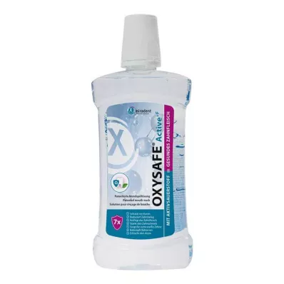 Enjuague bucal Miradent Oxysafe Active con oxígeno activo, 500 ml