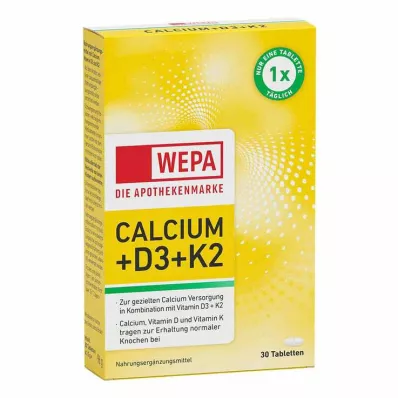 WEPA Calcio+D3+K2 Comprimidos, 30 uds