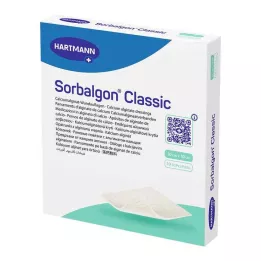 SORBALGON Compresa clásica de alginato cálcico de 10x10 cm, 10 uds