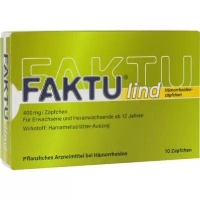 FAKTU supositorios lind para hemorroides, 10 uds