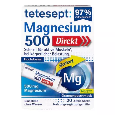 Tetesept Magnesio 500 Sticks Directos (20 piezas)