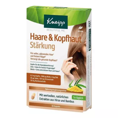 Kneipp Hair &amp; Cápsulas fortalecedoras del cuero cabelludo, 30 st