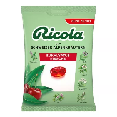 Ricola bolsa de caramelos de cereza y eucalipto sin azúcar, 75 g