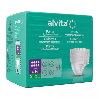 Pantalones de incontinencia Alvita Maxi XL, 14 ST