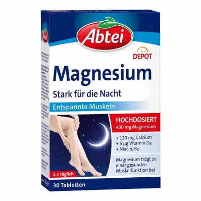 Abbey Magnesium Strong para las tabletas Night Depot, 30 PCS