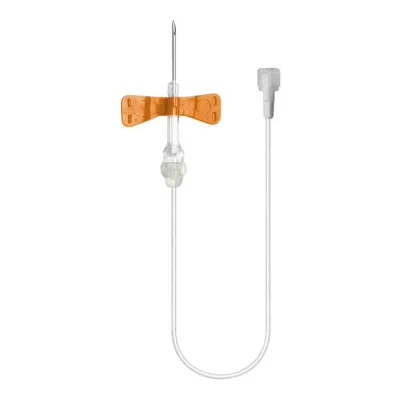 Venofix Punto de vena de seguridad.25 G 0,5x19mm 30cm naranja, 1 ud
