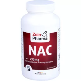 NAC 750 mg de N-acetil-L-cisteína Kps de alta calidad, 120 uds