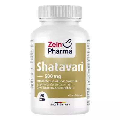 SHATAVARI Extracto 20 % 500 mg Cápsulas, 90 unid