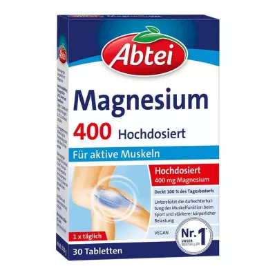 ABTEI Magnesio 400 comprimidos de alta dosis, 30 uds