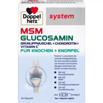 DOPPELHERZ MSM Glucosamina sistema cápsulas, 60 uds