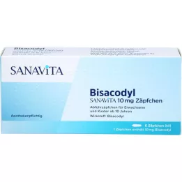 BISACODYL SANAVITA 10 mg supositorio, 6 uds