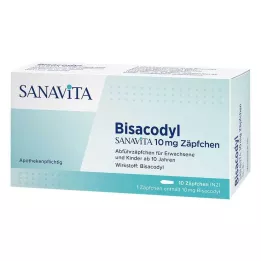 BISACODYL SANAVITA 10 mg supositorio, 10 uds