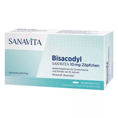 Bisacodyl Sanavita 10 mg supositorios, 10 piezas