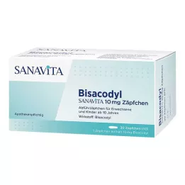 BISACODYL SANAVITA 10 mg supositorio, 30 uds