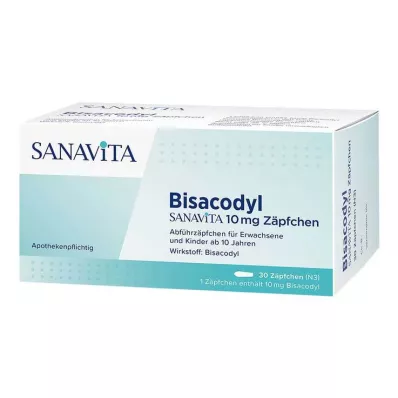 Bisacodyl Sanavita 10 mg supositorios, 30 piezas Bisacodyl Sanavita 10 mg supositorios, 30 piezas