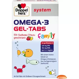 DOPPELHERZ Omega-3 Gel-Tabs familia Erdb.Cit.system, 60 uds