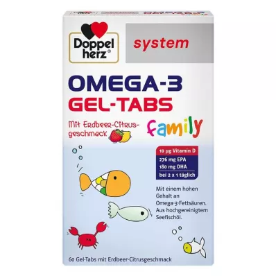 Doppelherz Omega-3 Gel-Tabs Familia Fresa Citrus System, 60 PCS