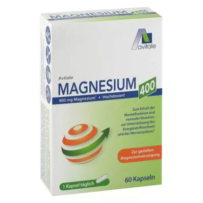Magnesio 400 mg cápsulas, 60 piezas