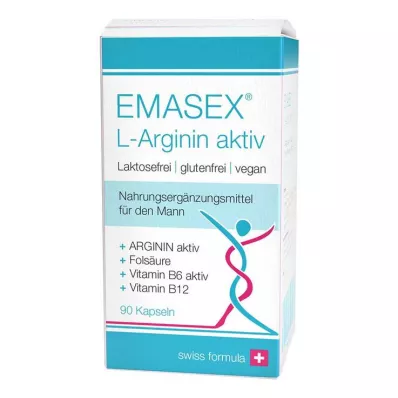 Cápsulas activas Emasex L-Arginina, 90 piezas