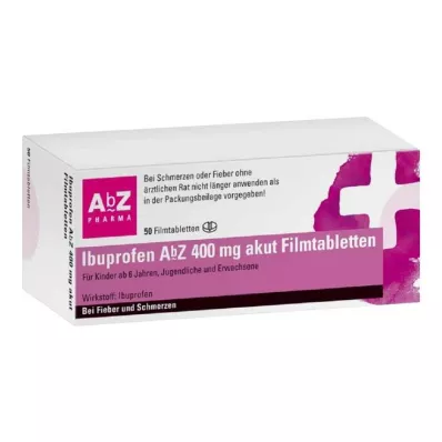 Ibuprofeno AbZ 400 mg comprimidos recubiertos con película agudos, 50 piezas