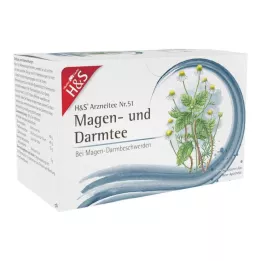 H&S Bolsa de filtro de té para estómago e intestino, 20X2,0 g