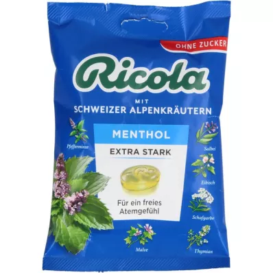 RICOLA o.Z.Beutel Caramelos mentolados extra fuertes, 75 g