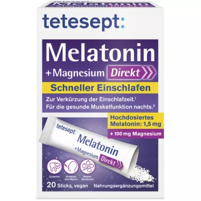 TETESEPT Barras directas de melatonina + magnesio, 20 piezas
