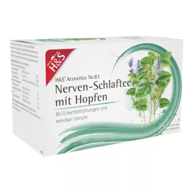 H&amp;S Té para los nervios y el sueño con bolsa de filtro de lúpulo, 20 x 1,5 g