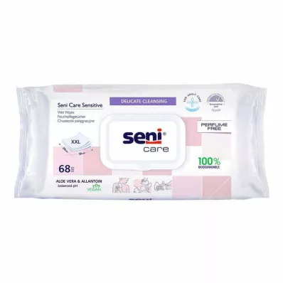 Toallitas húmedas sensibles Seni® Care, 68 piezas