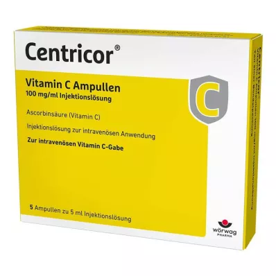 Centricor® Ampollas de vitamina C 100 mg/ml solución inyectable, 5X5 ml