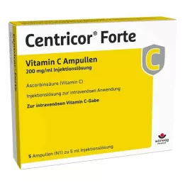 CENTRICOR Forte Vitamina C Amp. 200 mg/ml solución iny., 5X5 ml