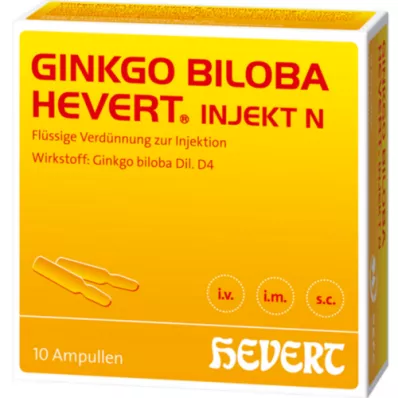 GINKGO BILOBA HEVERT ampollas injekt N, 10 uds