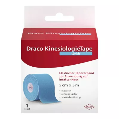 Cinta de kinesiología Draco 5 cm x 5 m turquesa, 1 ud