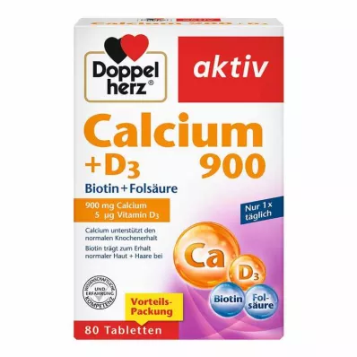 Doppelherz Calcio 900 + D3 tabletas, 80 st