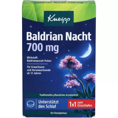 KNEIPP Valeriana Noche 700 mg Comprimidos recubiertos con película, 30 Cápsulas