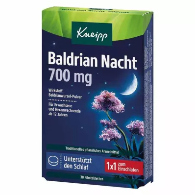 Kneipp Valerian Night 700 mg tabletas recubiertas de película, 30 st