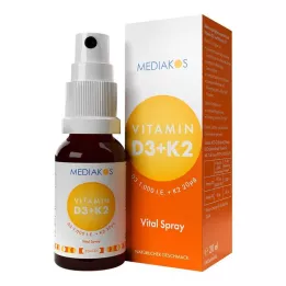 VITAMIN D3+K2 1000 U.I. 20 µg Mediakos Vital Spray, 20 ml