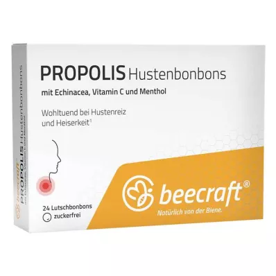 Caramelos para la tos de propóleo Beecraft, 24 piezas