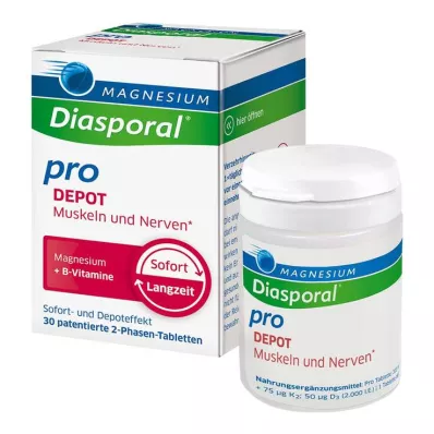 Magnesio Diasporal pro + B-Vit.DEPOT Almizcle.+ Pestaña nerviosa, 30 piezas