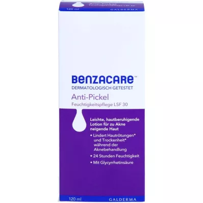 BENZACARE Hidratante anti espinillas SPF 30, 120 ml