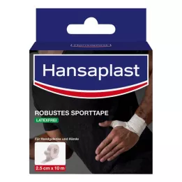 HANSAPLAST Cinta deportiva robusta 2,5 cm x 10 m blanca, 1 ud